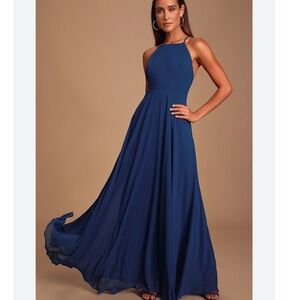 Lulu's dress Mythical Kind of Love blue maxi dress